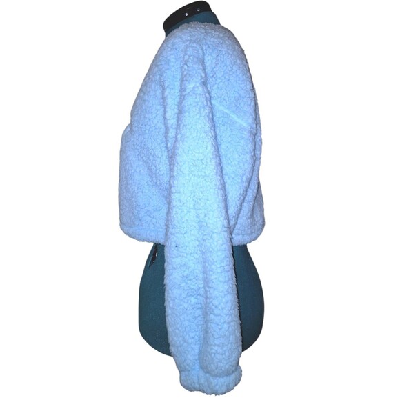 HELLO Kitty & Friends x Forever21 Baby Blue Fleece Kidcore Pullover Crop Top M - Picture 4 of 6